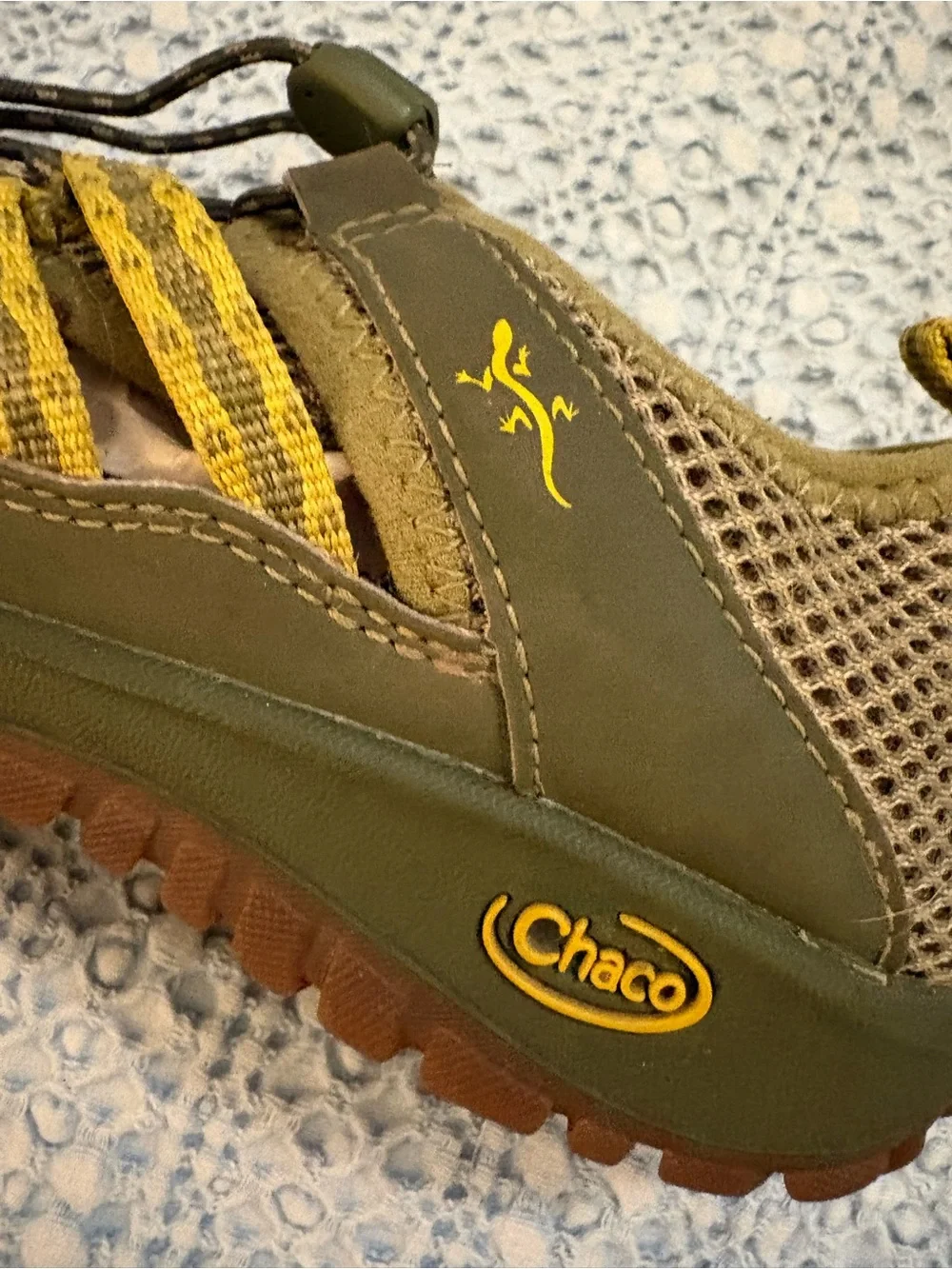 Chaco Kid Outcross 2 Olive Green Outdoor Sandal Water Shoes sz